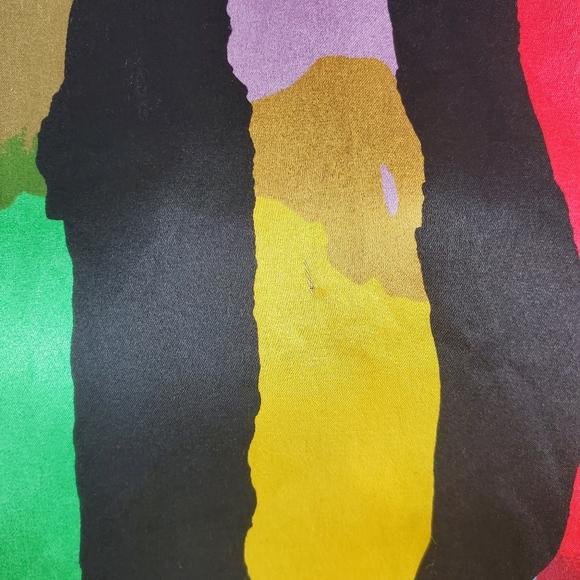 Genelli Men's XXL Vintage 90s 100% Silk Multi-Colored Button Down Shirt - Picture 11 of 11